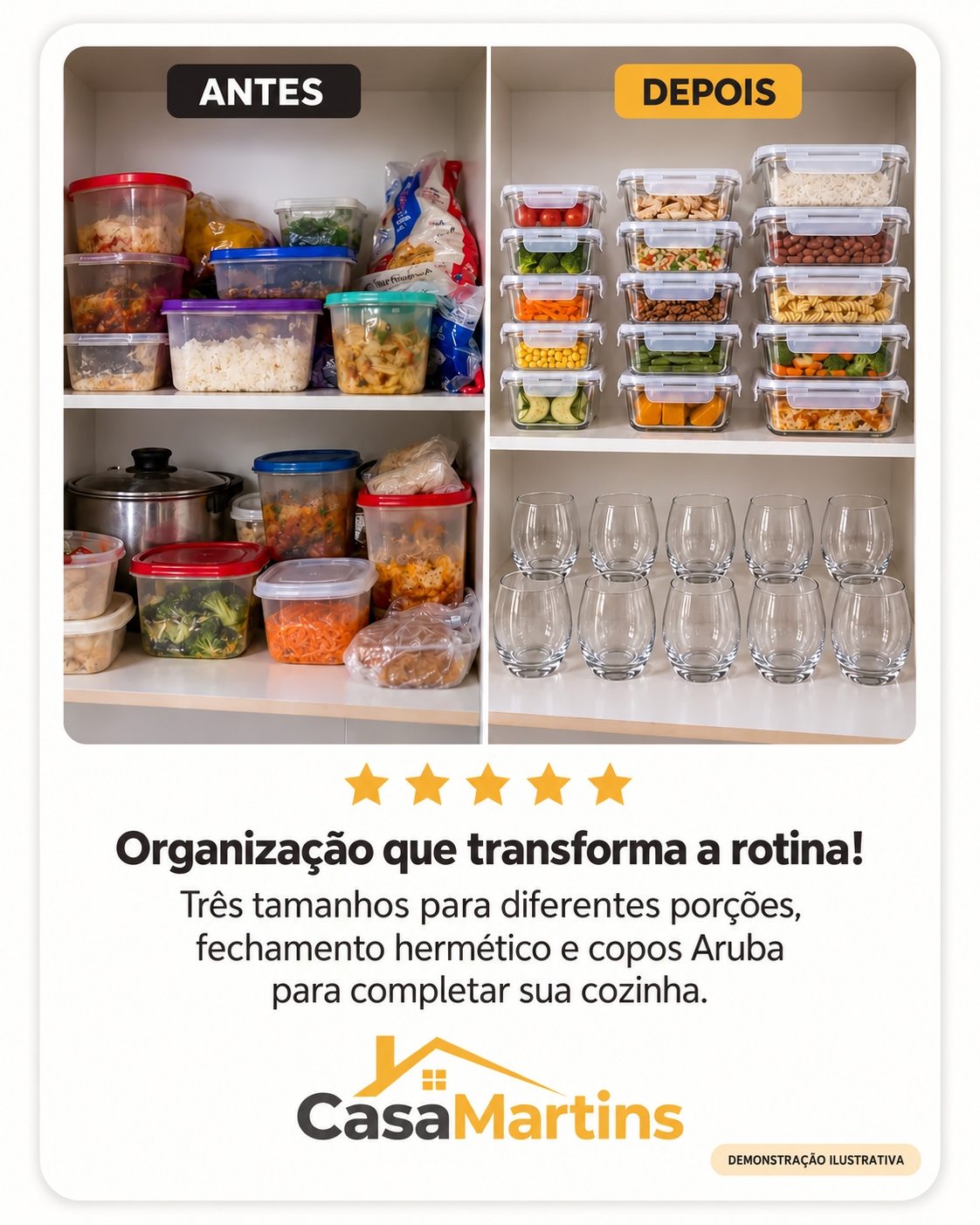 Descrição do kit de potes herméticos — parte 12