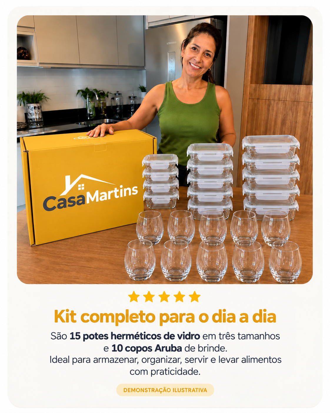 Descrição do kit de potes herméticos — parte 11
