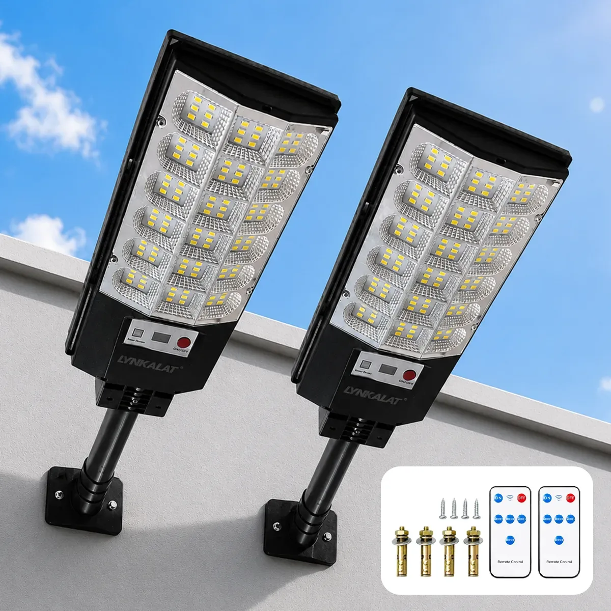 PAGUE 2 LEVE 4 — Kit 4 Luminárias Solares 500W Sensor Radar IP65