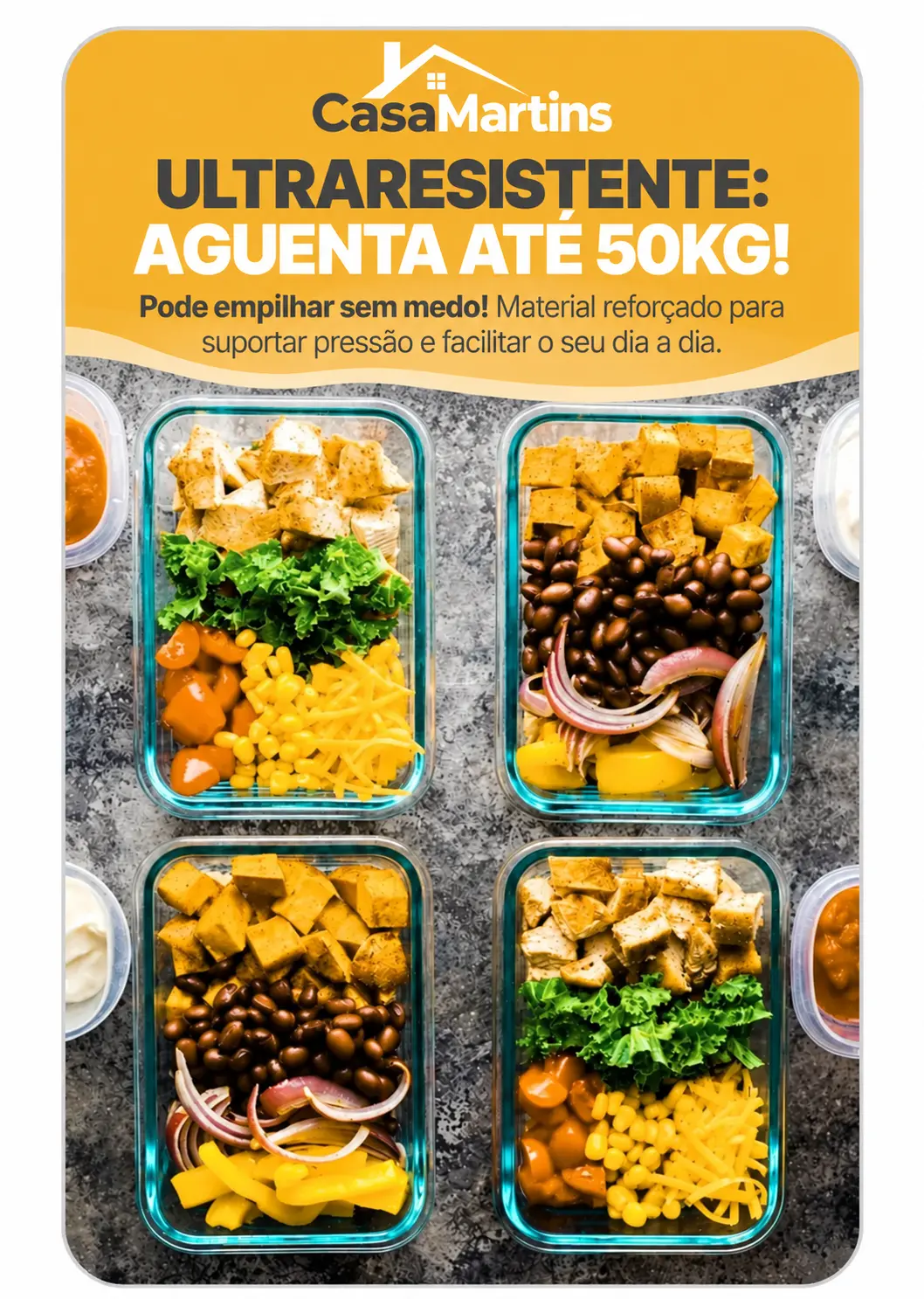 Descrição do kit de potes herméticos — parte 4