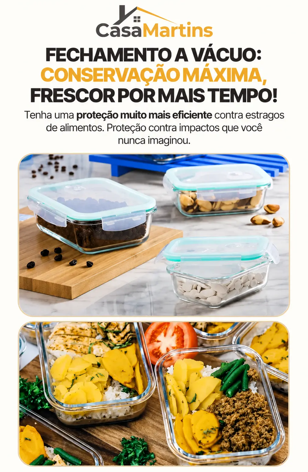 Descrição do kit de potes herméticos — parte 2