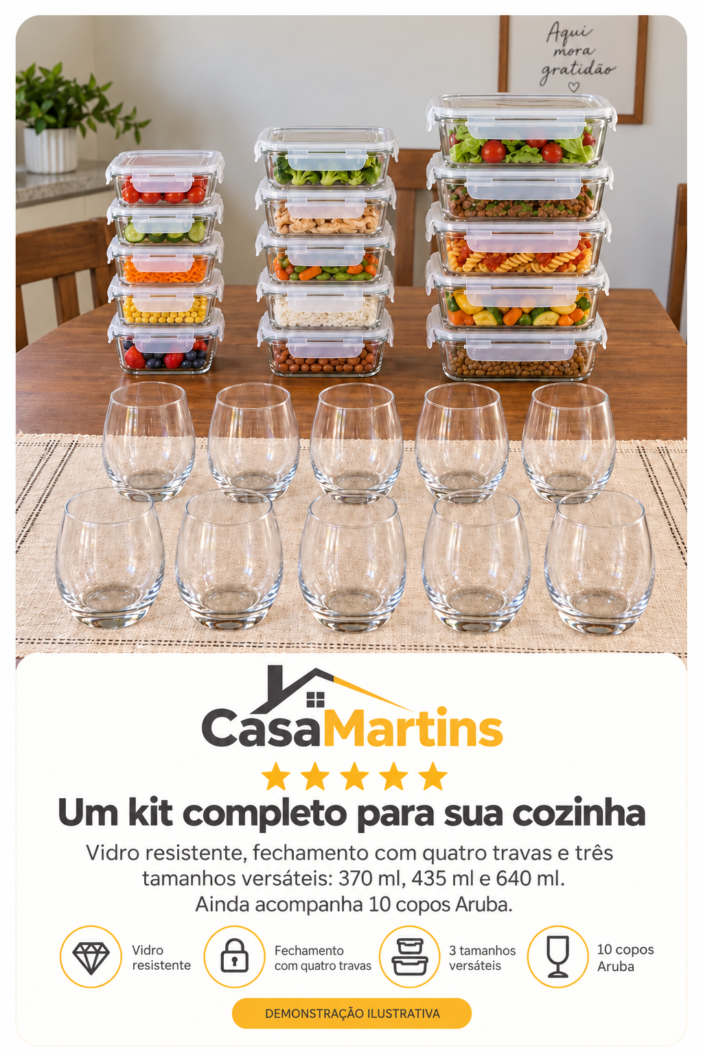 Descrição do kit de potes herméticos — parte 13